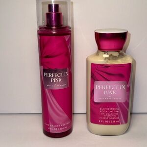 Bath and Body Works - Set of Perfect in Pink (2) Body Lotion/Fragrance Mist New